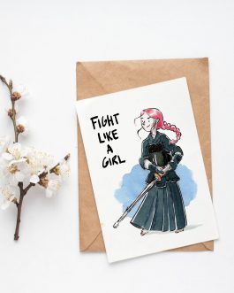 Postcard Fight like a girl