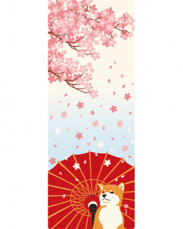 Tenugui Shiba blossom